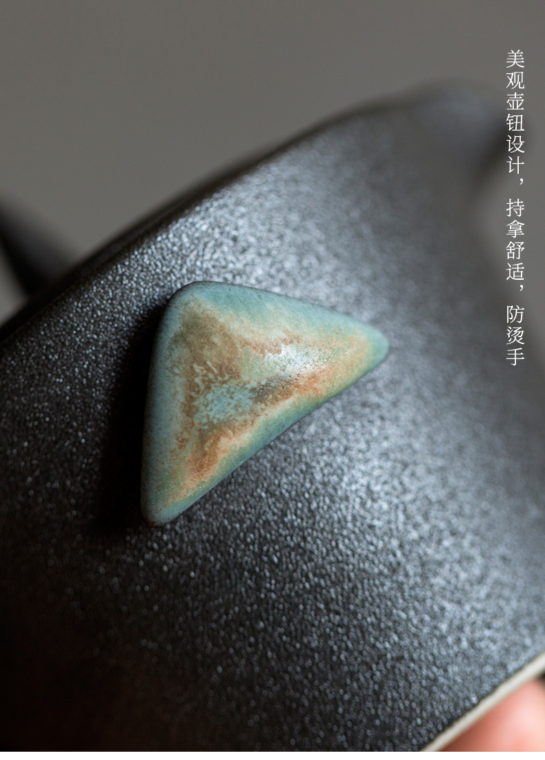Don difference up color glaze painting crack ultimately responds a pot of two cups of coarse pottery is suing portable travel tea set ceramic kung fu office