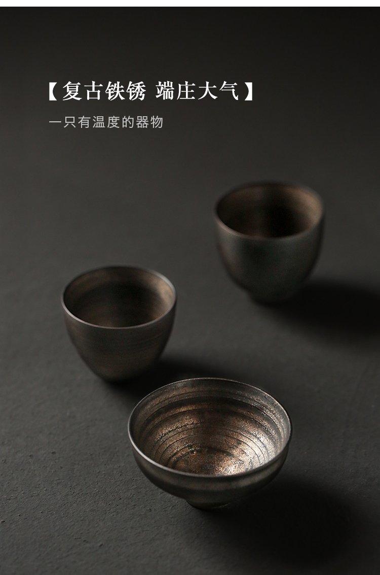 Tang s hands for iron glaze glaze antique checking sample tea cup big masters cup ceramic kung fu tea tea hat to the CPU