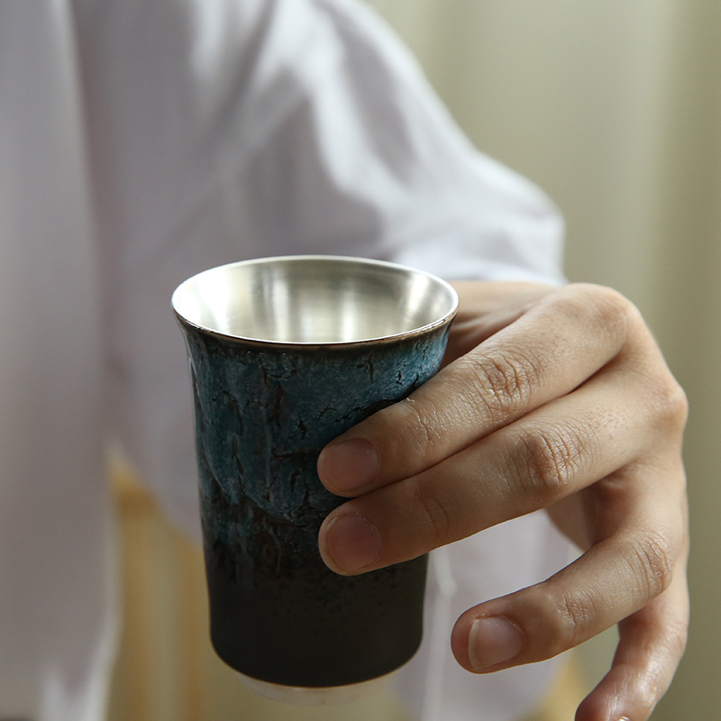 Don difference up spring, summer, autumn and winter 999 silver mine loader bladder manual variable four seasons tea cup sample tea cup ceramic bowl, cups