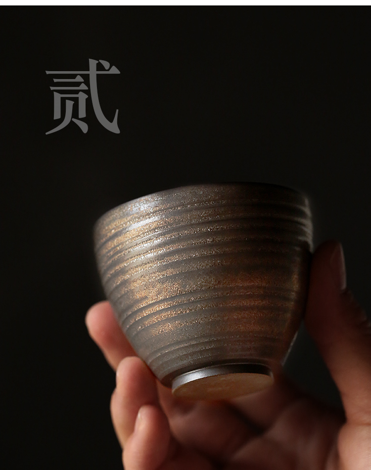 Tang s hands for iron glaze glaze antique checking sample tea cup big masters cup ceramic kung fu tea tea hat to the CPU