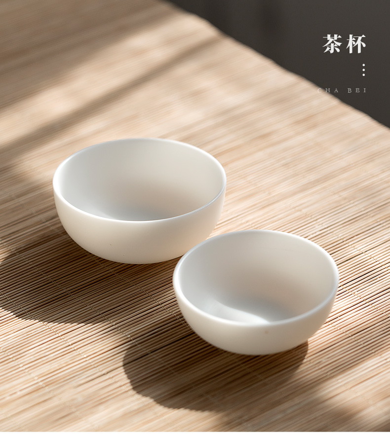 Don difference up dehua white porcelain a pot of 2 cup crack cup portable package travel tea set teapot kung fu tea cups
