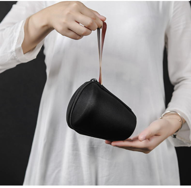 Don difference up dehua white porcelain portable travel tea set crack cup cup ceramic glass package car is suing household