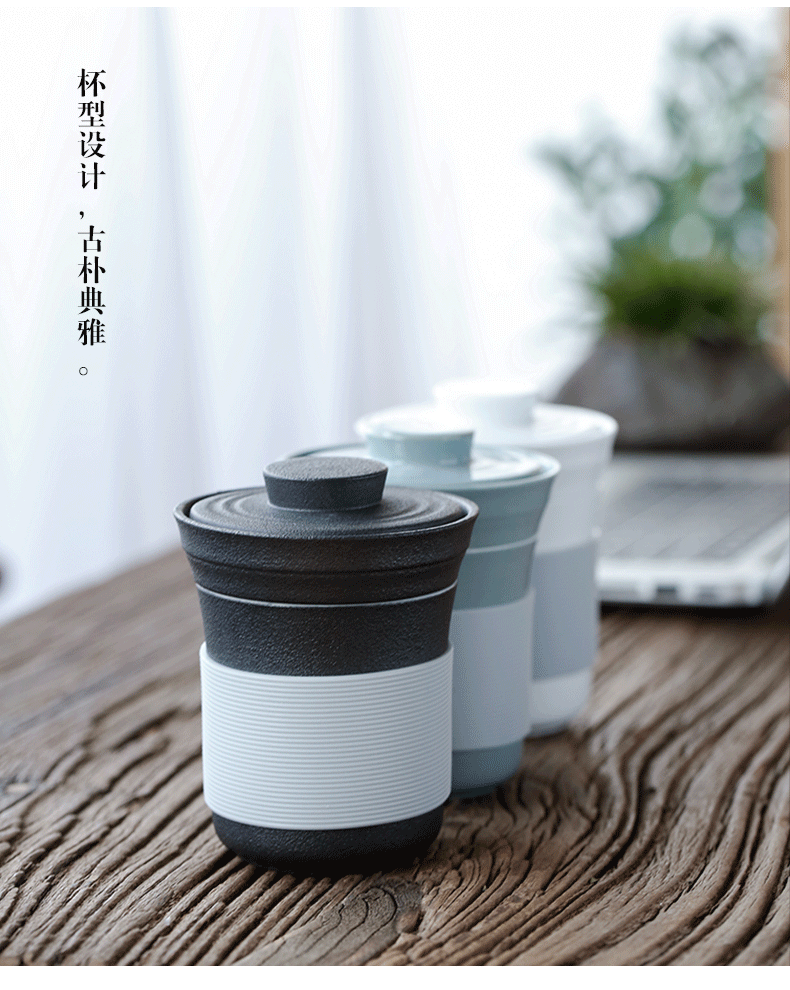 Don difference up yongquan green tea separation ceramic keller tea cups with cover home office tea cups water