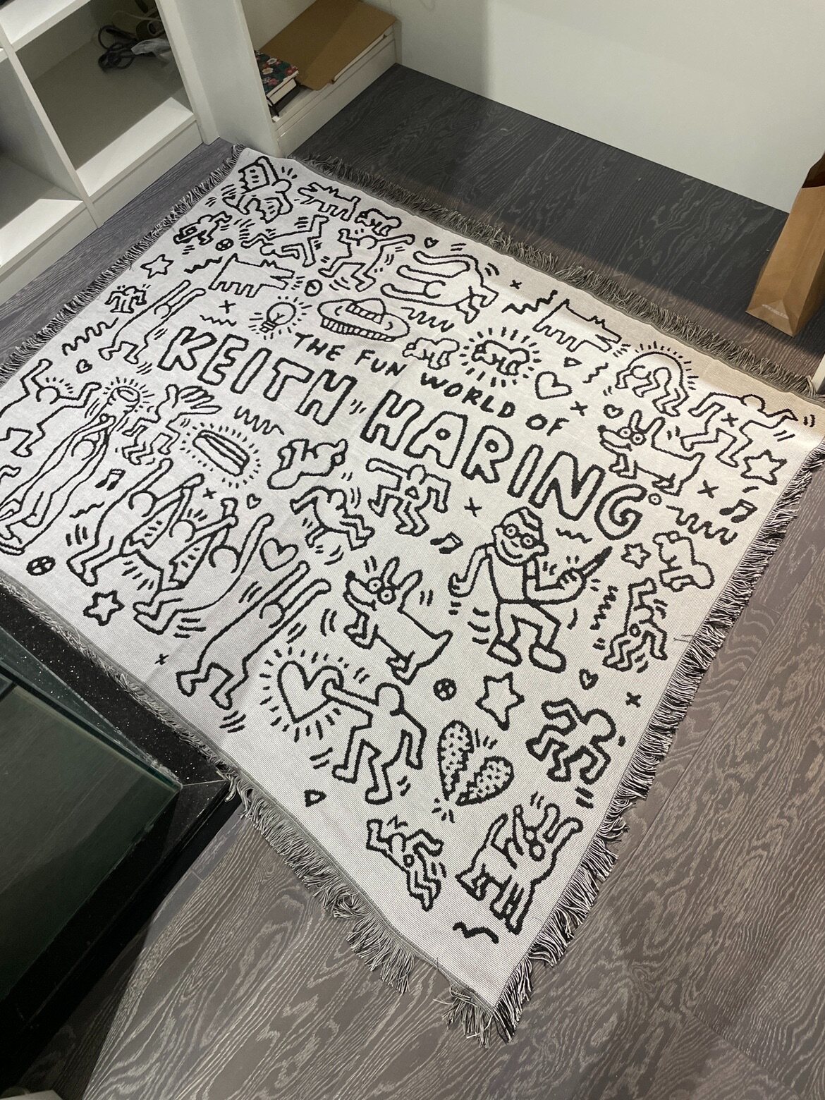 Гобелен 涂鸦大师 凯斯哈林 keith haring个性运动卡通毯沙发毯四季多用毯
