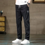 Мужские штаны, джинсовые весенние джинсы, 2024 года, тренд сезона, свободный прямой крой, облегающий крой