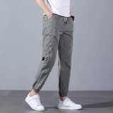 Шелковые мужские летние тонкие спортивные быстросохнущие штаны для отдыха, оверсайз, свободный крой