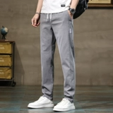 Мужские штаны, джинсовые весенние джинсы, 2024 года, тренд сезона, свободный прямой крой, облегающий крой