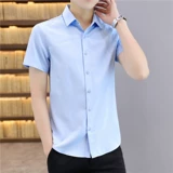 Летняя тонкая универсальная рубашка для отдыха, пиджак классического кроя, короткий рукав