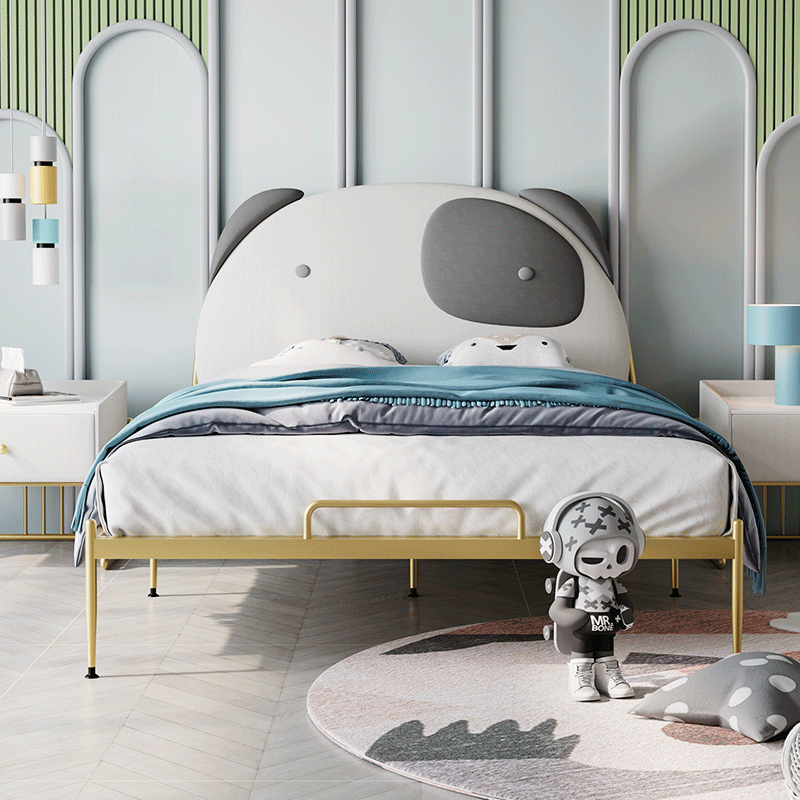 Children's bed Boy girl Single beds 1 2 m minimalist modern net red iron art bed Teen Bedroom 1 m 5 Bed