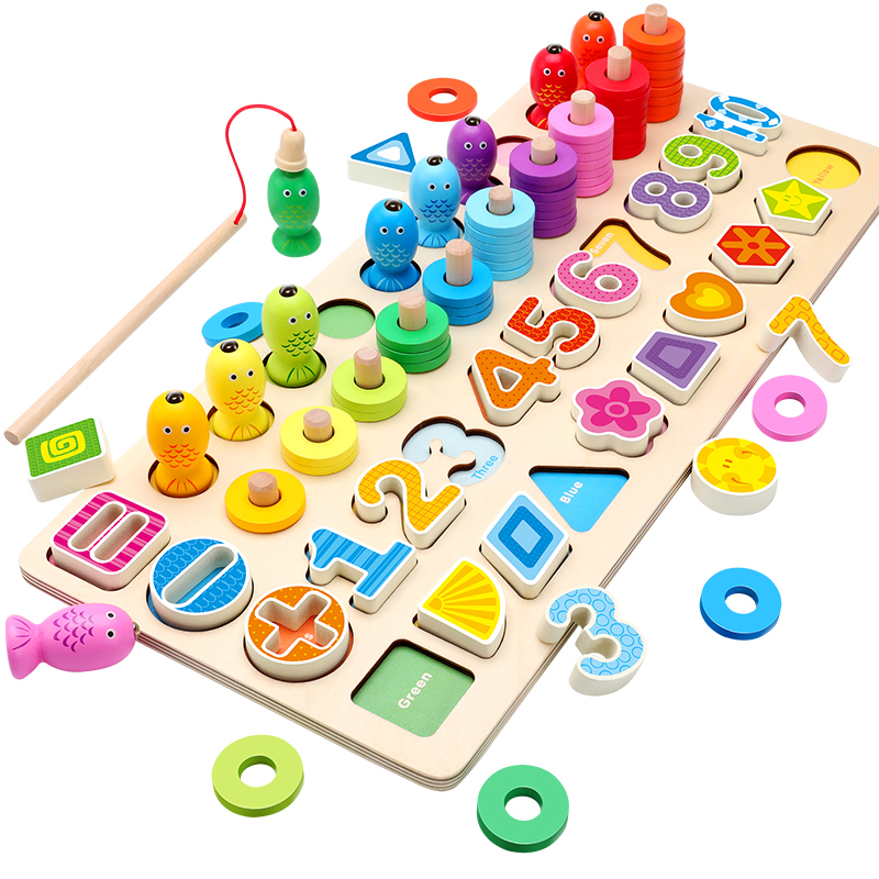 Young Child Phishing Toys Digital Shape Pairing Building Blocks Early Lessons Wisdom development Brain 1-2 ½ 3 Babies