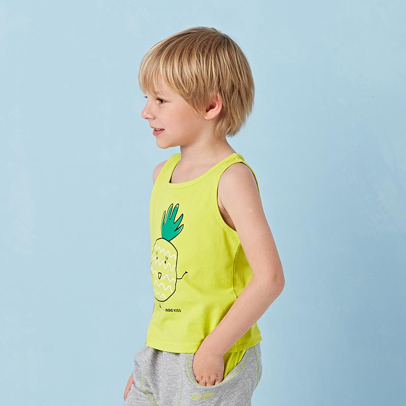 bông abckids trẻ em vest mùa hè cậu bé thở tròn con cổ áo không tay trong xu hướng thời trang hàng đầu trẻ em lớn của.