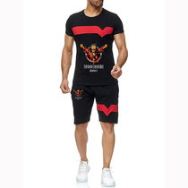 2021 New Mens Summer Thunderdome Printing Patchwork Sleeve