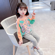 Female Baby Autumn Clothing Suit 2021 New Spring Autumn Children Foreign Air 1 Year Olds Korean Version 3 Girls Two Sets Casual
