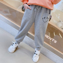 Girls autumn clothing sports pants 2021 new Korean version of the ocean qi Children foreign air little girl spring autumn pants baby long pants