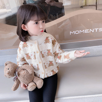 Girl Spring Autumn Clothing Knitted Cardiovert 2021 New Internet Red Boy Foreign Air Sweater Autumn Womens Knitted Jacket