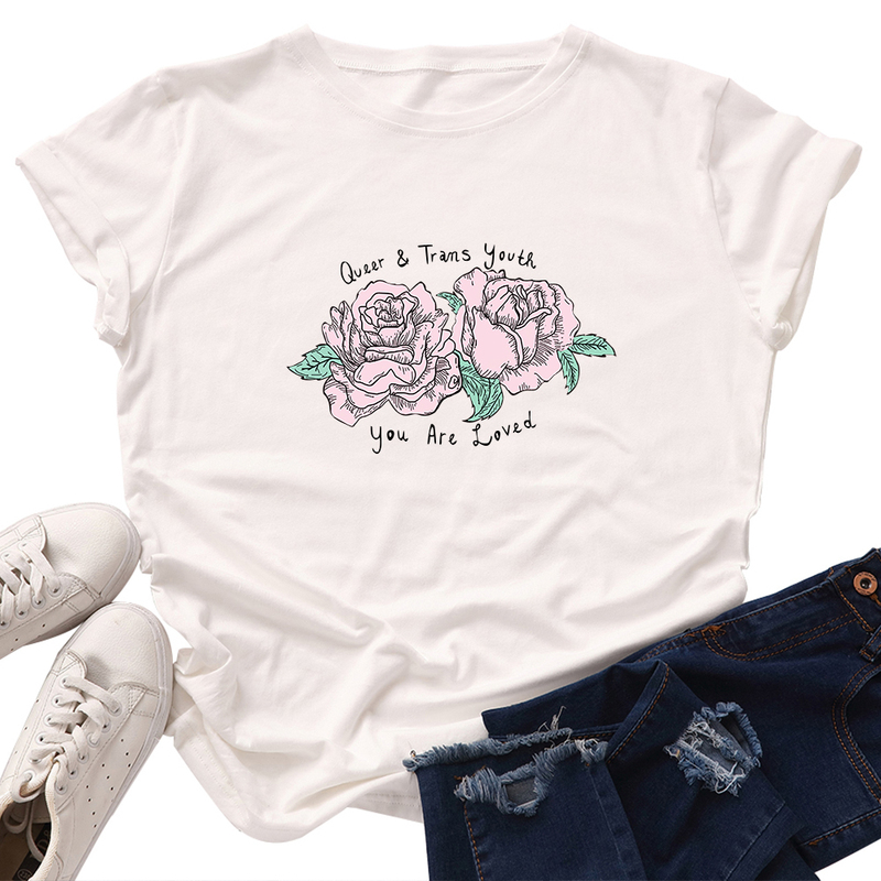 2020 New Cross-Border Wish Ebay European and American Plus-Size Women's Floral Trendy Pure Cotton Short-Sleeve T-Shirt Base Shirt 2020 New Cross-Border Wish Ebay European and American Plus-Size Women's Floral Trendy Pure Cotton Short-Sleeve T-Shirt Base Shirt