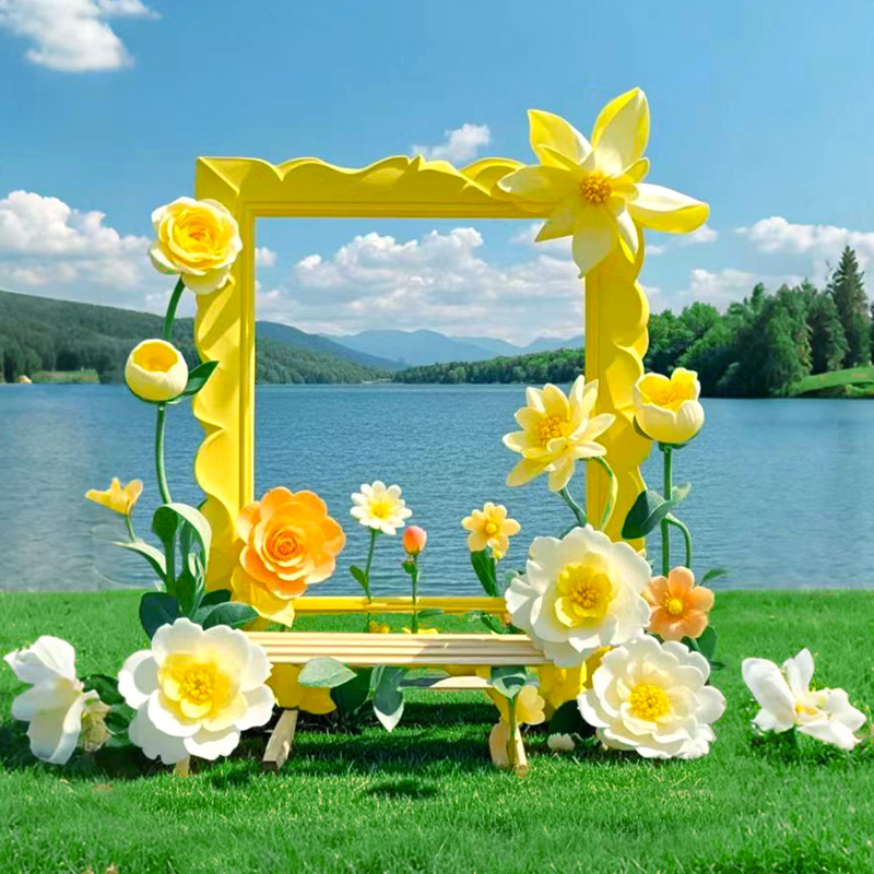 Outdoor Scenic Spots, Popular Photo Frames, Decorative Items, Seaside Decorations, Flower Fields, Rice Fields, Photo Props, Landscape Elements