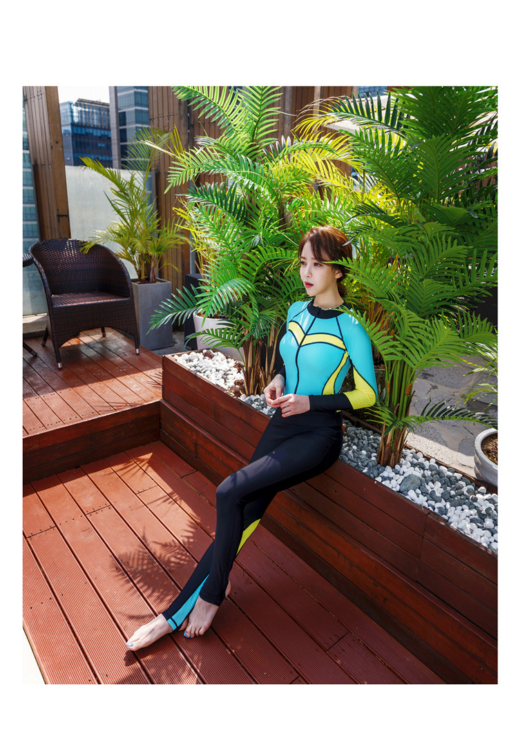 Bộ đồ lặn nữ chia đôi phù hợp với Hàn Quốc snorkeling phù hợp với quần áo chống nắng nam đồ bơi dài tay áo quần sứa đồ đôi di biển	
