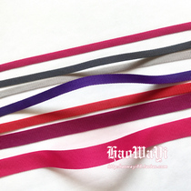 Webbing fabric strap Woven Fabric Double Sided Fabric Strap Light Grey Peach Red Purple Dark Grey Width 5mm Width 1 3cm