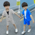 Childrens nhỏ phù hợp với phù hợp với hoa baby trẻ em ăn mặc mùa hè lớn con trai gió tiếng Anh ba mảnh phù hợp với Hàn Quốc. 