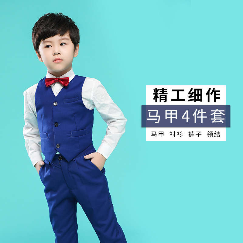 Fat Kids Suit 2019 New Boy chủ mặc một bộ đồ áo khoác nhỏ trong một chất béo bé trai lớn ăn mặc.