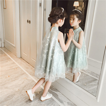 UK Next Kiss Girls Cheongsam Dress Summer Dress 2021 New Medium and Big Kids Princess Dress Super Foreign