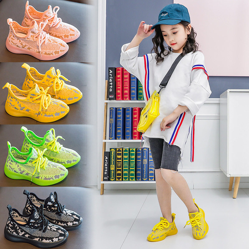 UK next kiss children sneakers male and female children shoes 2020 Spring autumn new Fly woven mesh shoes breathable shoes
