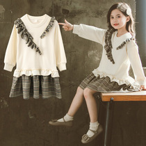 UK Next Kiss Girl with dress for dress autumn and winter foreign air Han version 2022 spring autumn new fashion princess dresses