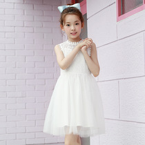 British Next Kiss girls dress ins summer dress new Korean version of the big boy lace princess skirt mesh skirt