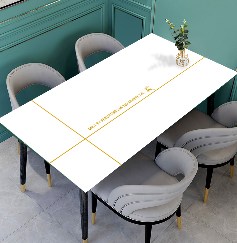 Nordic leather table mat waterproof and anti-wash light and luxurious Leather Dining Table table Mat Cushion Pvc TV Table Cloth