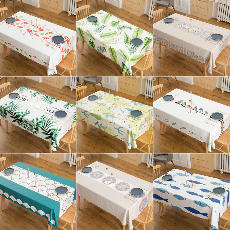 Light and luxurious table cloth waterproof and oil-free table cloth tea table cloth table cloth rectangular student desk cloth Nordic table cushion