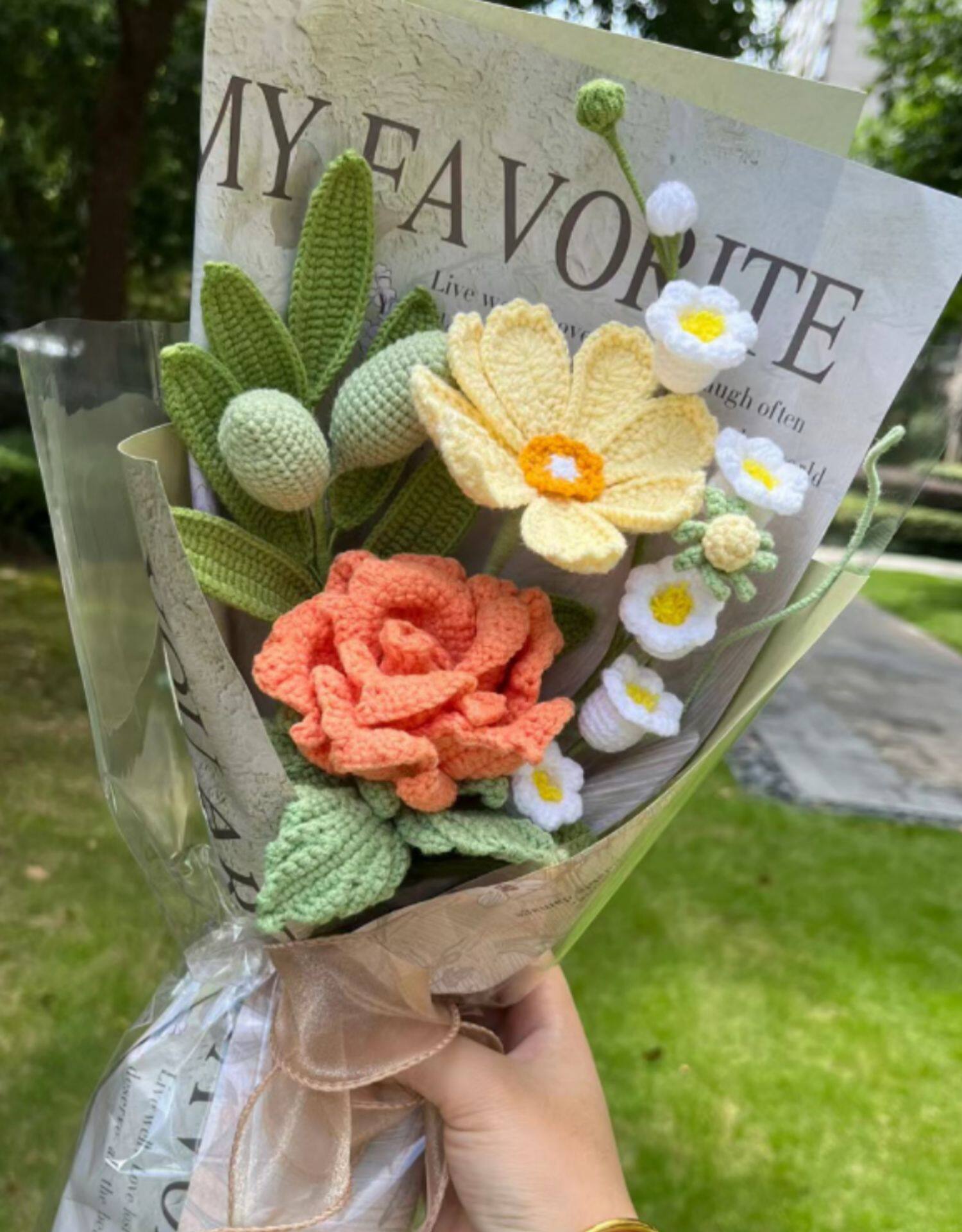 diy编织材料包 手工编织扭扭棒diy复古荷花花束材料包自制仿真花送老师女友礼物