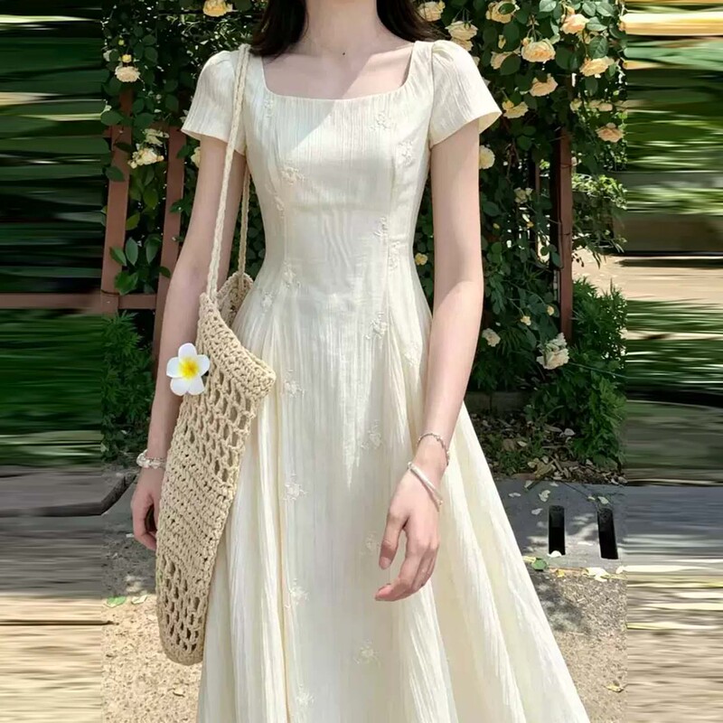 Extended Version of Long Dress for Tall Students, Summer Dress, Extra-Long Ankle-Length Fairy Dress for Slightly Plump Figures, White Long Dress Extended Version of Long Dress for Tall Students, Summer Dress, Extra-Long Ankle-Length Fairy Dress for Slightly Plump Figures, White Long Dress