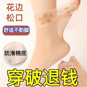 [Lace Loose-Cuff Socks]Cotton-Soled Non-Slip Mid-Calf Stockings, Postpartum Socks, Summer Thin Socks, Anti-Snagging, Non-Tightening on the Legs