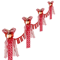 Wedding stair railing decoration lace flowers pendants with happy characters wedding room decoration for men and women complete collection of wedding supplies
