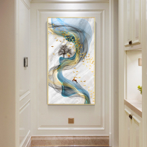 Modern simple porch decorative painting vertical corridor aisle light luxury atmospheric murals American entrance door hanging painting deer