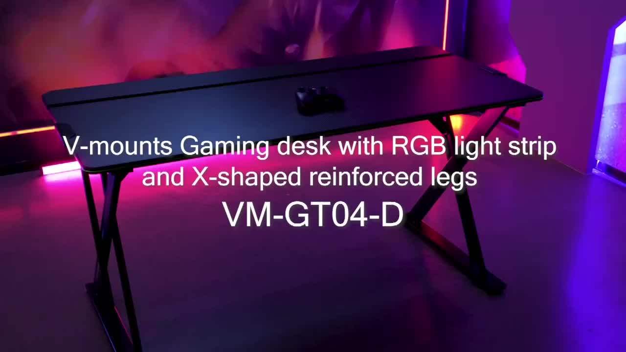 Vmounts Ergofusion Modern Black Standing Adjustable Pc Gaming Desk Iron Office Furniture Home