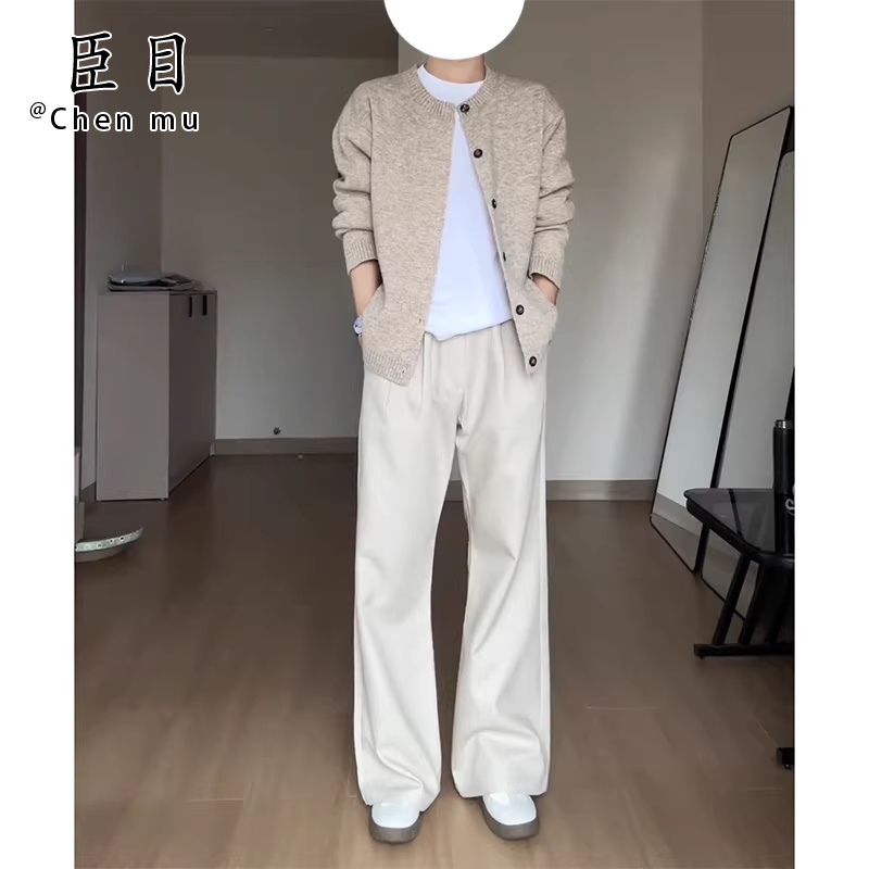 Zhang Linghe's Same Style of Husband-Like Outfit: Cardigan and Knitwear Set for Men, a Cool and Handsome Complete Set with a Stylish Jacket