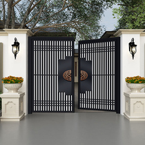 Iron Art Courtyard Door Villa Gate Garden Door shutter Venetian Stainless Steel Door Modern Brief single double opening new