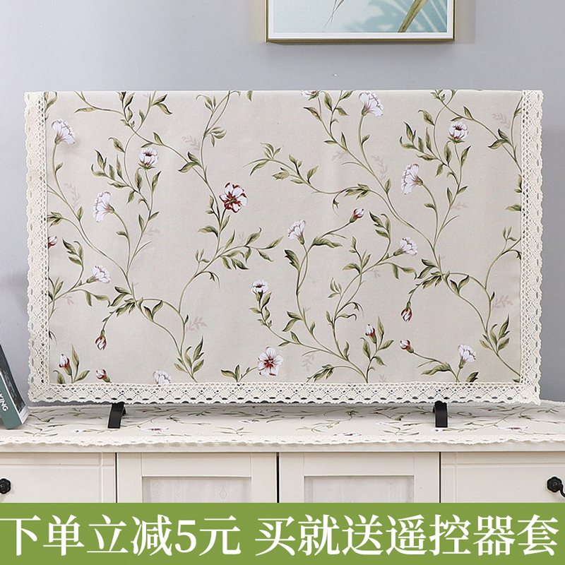 TV cover TV set American Broken Flowers liquid crystal hanging dust cover 55 inch 65 Hanging cover cloth cover towel TV Bu-Taobao