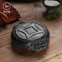 Yi Qiantang creative small pot bearing dry bubble plate to raise the pot tea tray wujinshi tea pet ornaments boutique can raise tea set Tea play