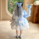 Princess Dress Lolita Girls Frozen 2025 Spring and Autumn Mesh Puff Dress Baby Girl Birthday Dress