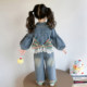 Girls' Denim Outfit Stylish Loose-Fitting Spring and Autumn Clothing for Babies 2026 New Korean Version Super Cute Little Girl Spring Fashion Trend