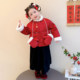 New Year Outfit for Girls, Traditional Chinese Style Cotton Jacket, Winter Hanfu, Festive Chinese New Year Clothing for Children, One-Year-Old Baby Chinese-Style Top