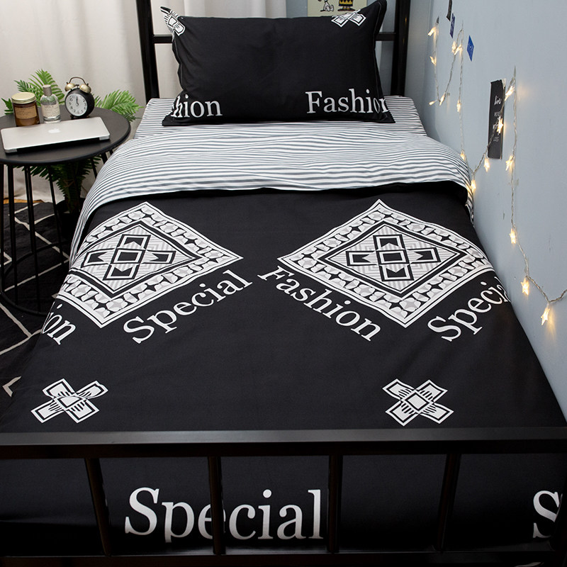 ins Wind Summer 3 four sets of minimal sheets of maids are covered in a single bed by a three - piece sleeve