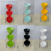 Buffet restaurant Hot pot vegetable cold dish seasoning bowl Small dip Melamine oblique mouth color bowl display rack Creative multi-layer