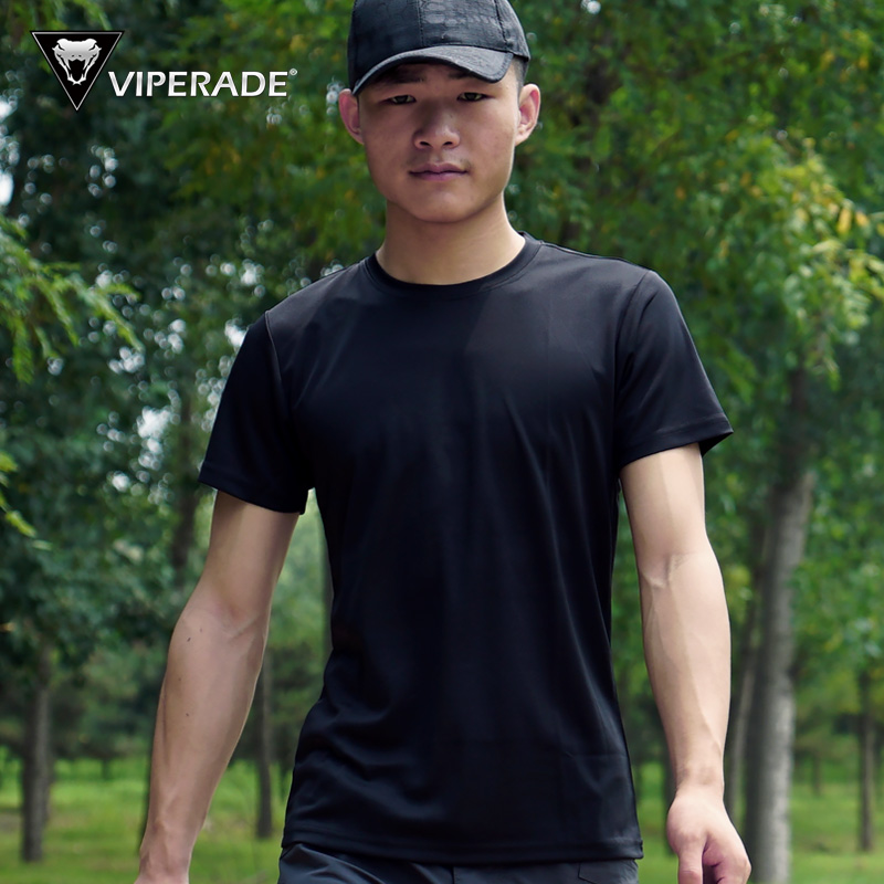 VIPERade Vipers light plums with short sleeves T-shirt military fans Outdoor breathable fitness training to wear male round collar sportswear-Taobao