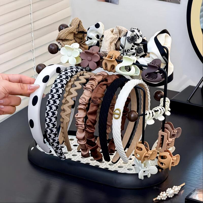 Japanese Hairband and Hair Clip Storage Organizer, Large Capacity Hairpin, Hair Clip, Hair Tie, Desktop Organizer, Children's Hair Accessories, Hair Ring