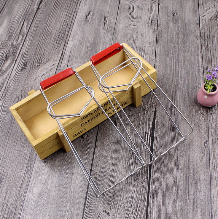 Kitchen gadgets multi-functional stainless steel clamp pick disk anti-skid bowl clip