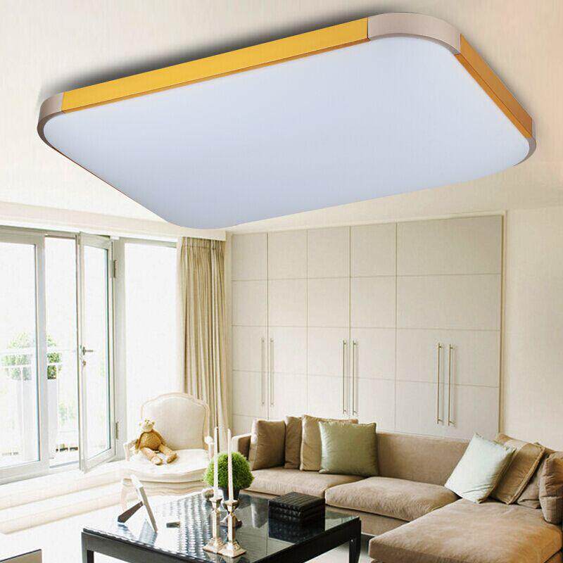 Living room Living room light rectangular bright atmospheric lamp modern minimalist bedroom home LED ceiling lamp package 45 * 45c 2
